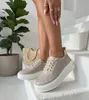 Beżowe Sneakersy Ze Skóry Naturalnej Cambell